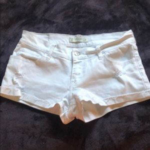 White Abercrombie jean shorts